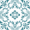 Site logo of a porcelain tile. The pattern on the tile is teal over a white background.